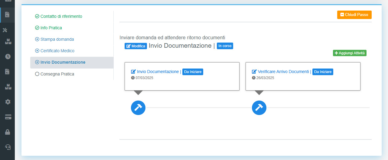 Pratiche scuola nautica : Passo CRM
